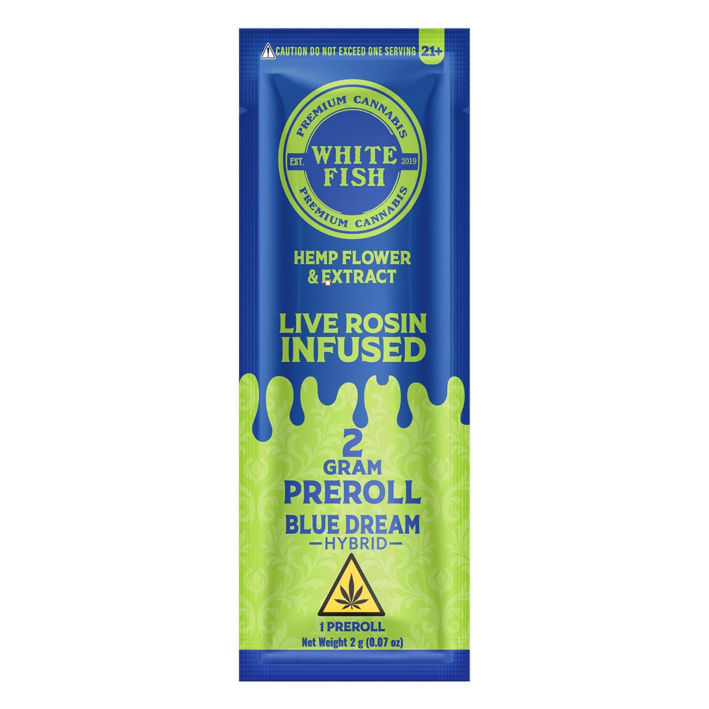WhiteFish Single 2g Rosin-Infused Pre-Rolls