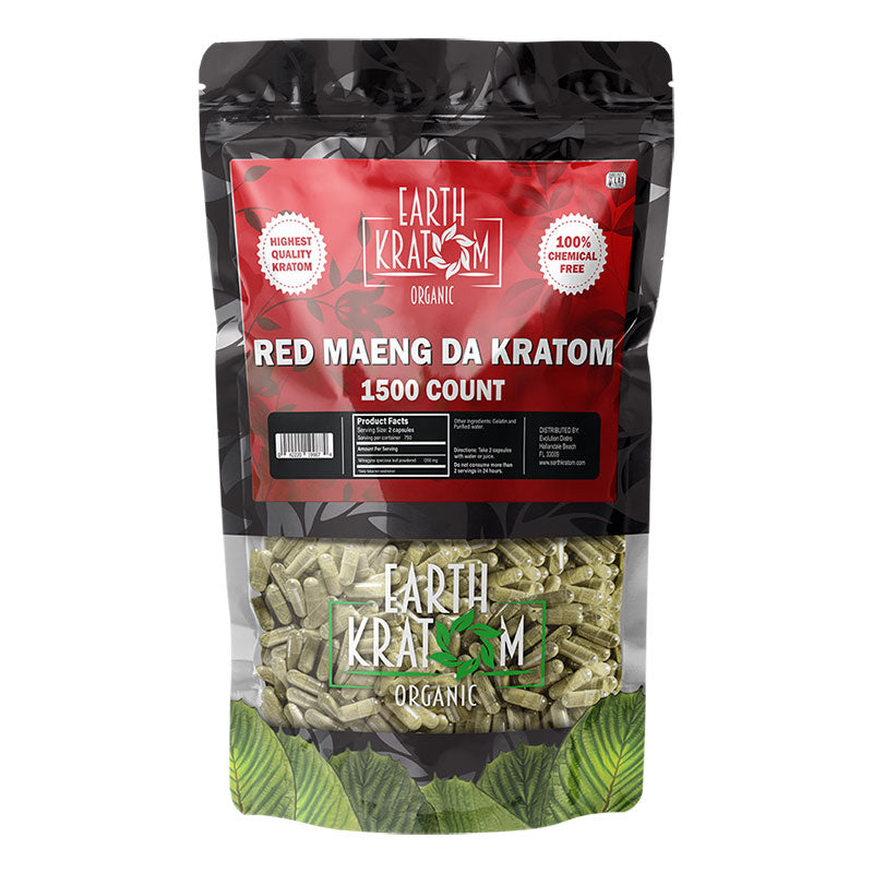 Earth Kratom Red Maeng Da Kratom Capsules