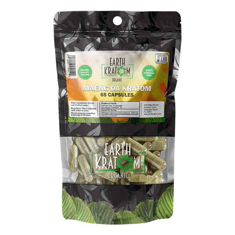 Earth Kratom Green Maeng Da Kratom Capsules