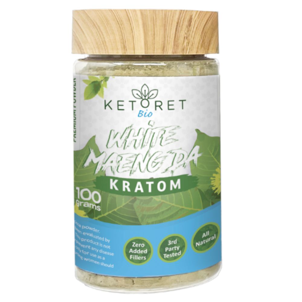 White Maeng Da Kratom Powder Jars